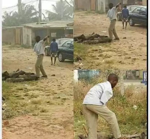 See Photos Of Man With One Hand That Breaks Firewood For A Living